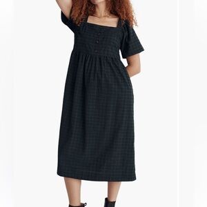 Madewell dress plaid green dress